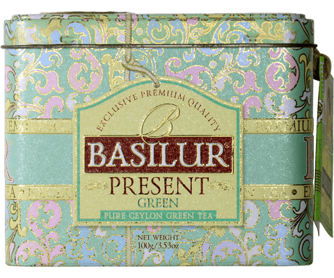 Present Green Cofre Té Verde con Fresas Arándano y Rosas 100Gr - Basilur Tea Chile