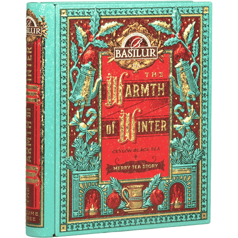 Basilur Té con Chocolate y Menta - Warmth of Winter - Merry Tea- Lata Libro 40g