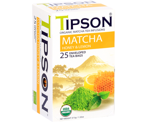 Tipson - Matcha Miel y Limón en sobres - 25 x 1,5 g