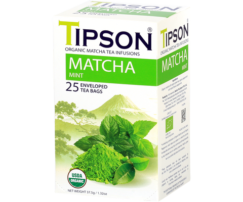 Tipson - Matcha Orgánico Menta 25 bolsas