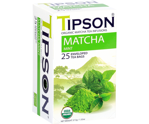 Tipson - Matcha Orgánico Menta 25 bolsas