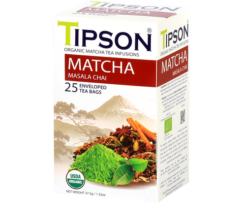 Tipson - Matcha Masala Chai en sobres - 25 x 1,5 g
