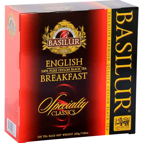 Té Negro Ceylán Intenso – English Breakfast – 100 Bolsitas – Basilur