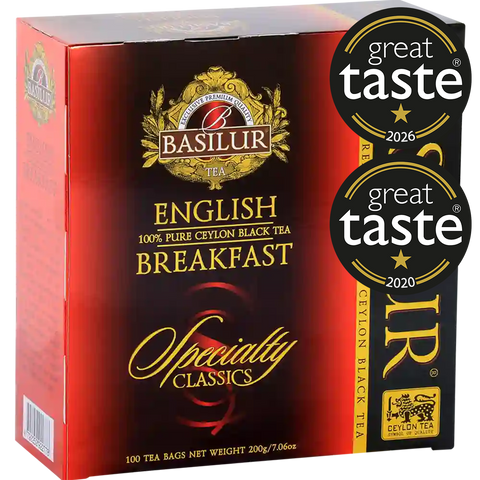 Té Negro Ceylán Intenso – English Breakfast – 100 Bolsitas – Basilur